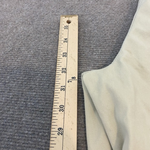 Nautica Women's VTG Y2K Khaki Cargo Pants Size 12 Wide Leg Fits 33x32 Distressed - Picture 11 of 13